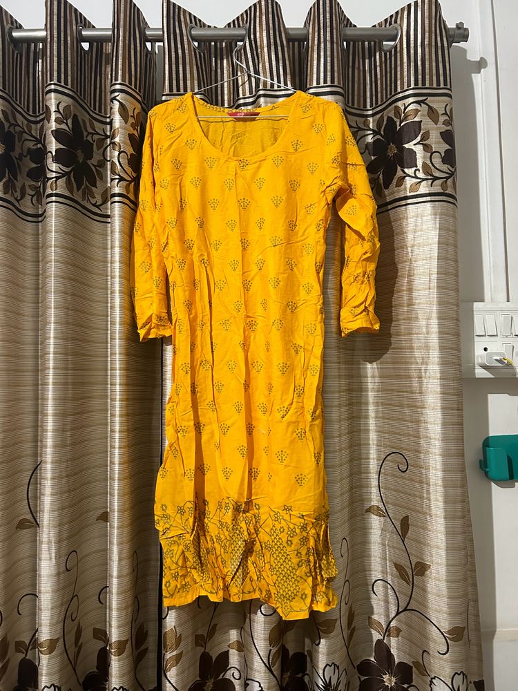 Mustard Yellow Sharara Set For Haldi