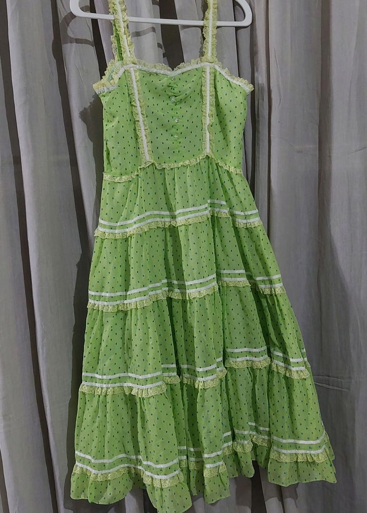 Vintage Lime Green Dress