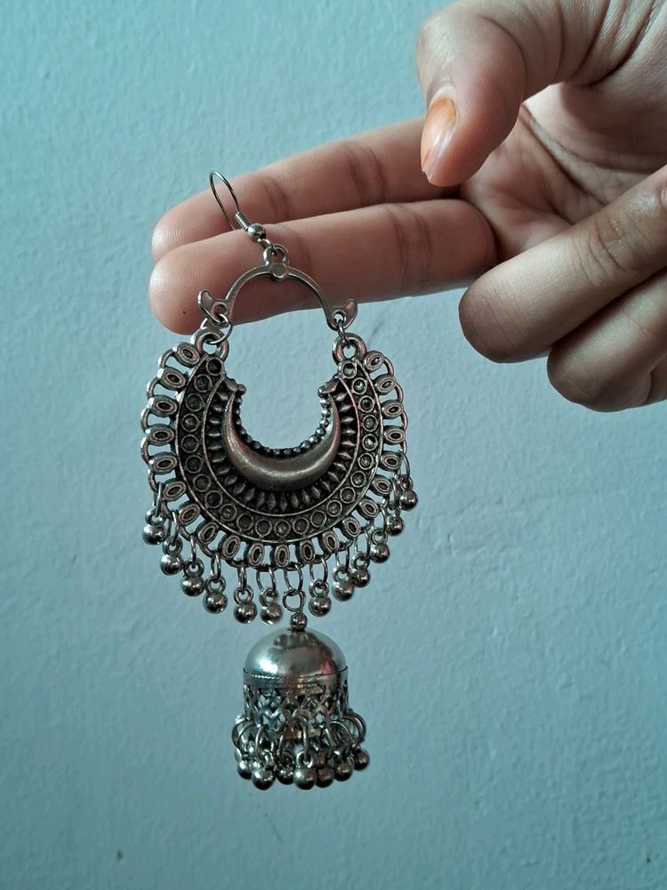 New Traditional Oxidized Jhumka Earrings