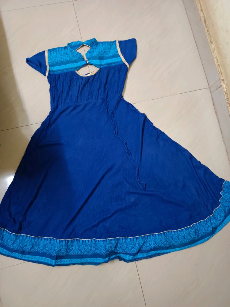 Royal Blue Anarkali Kurti