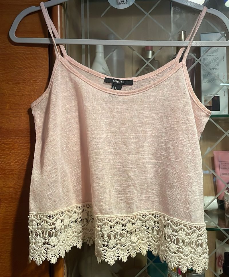 Forever 21 Pink Strappy Top