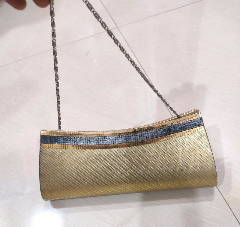 Golden Mini Fancy Handbag