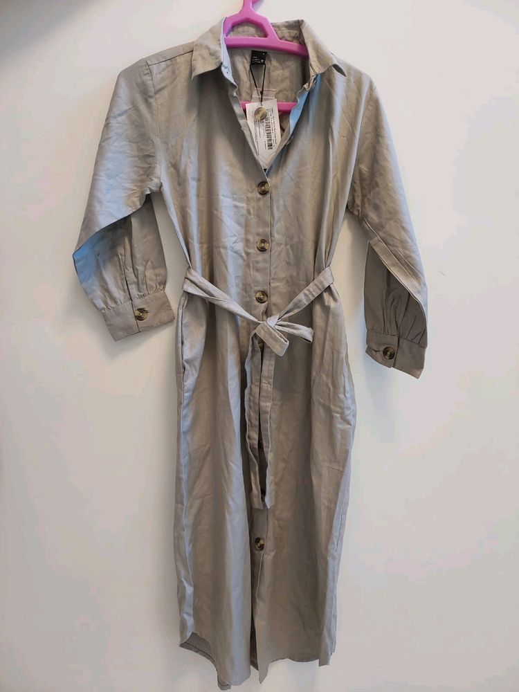 Self Tie Shirt Dress