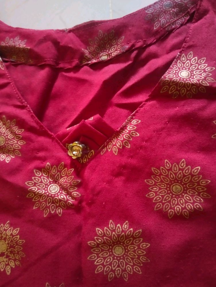 Beautiful Red Kurti .New  Never Wore