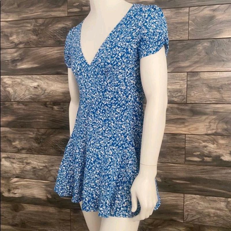 SSS Blue Skater Printed Dress