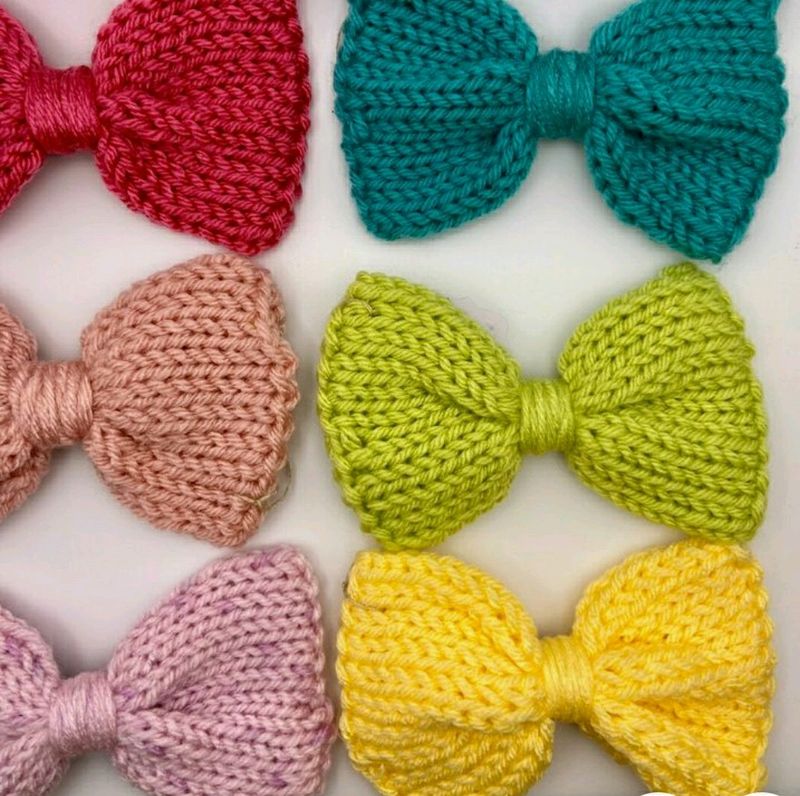 Crochet Bow Clips