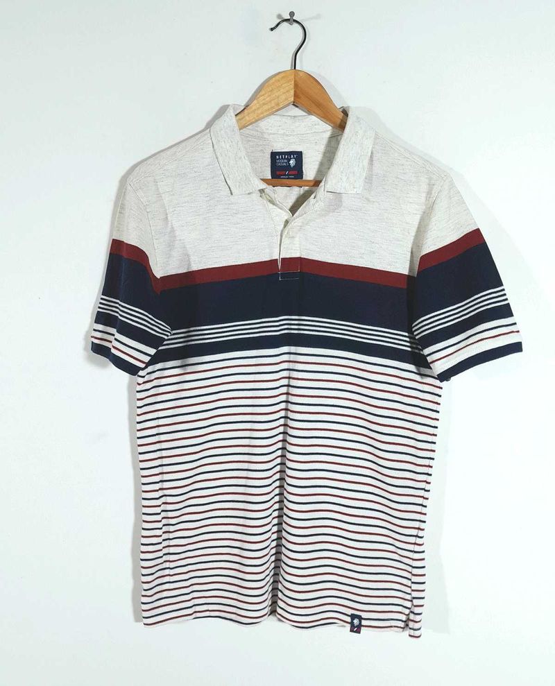 Multi Color Stripes T-Shirt For Men's