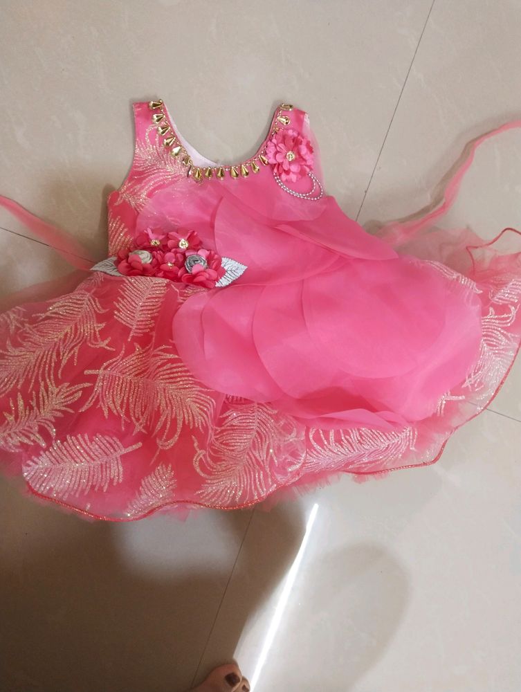 Beautiful Pink Party Wear Frock