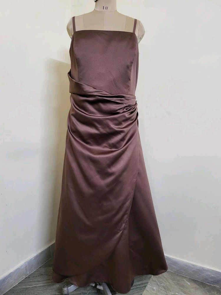 Plus Size Satin Gown