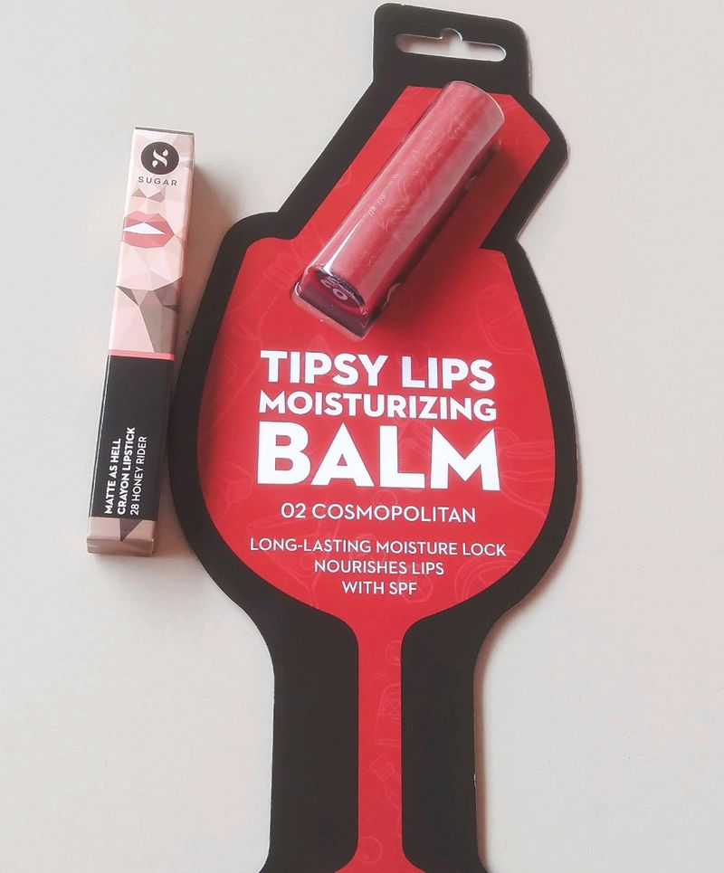 Combo Of Sugar Lipcryon And Lipbalm