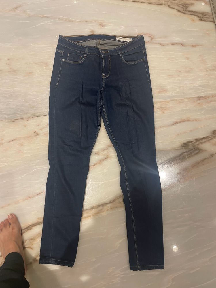 Zara Blue Mid Waist Denim Jeans