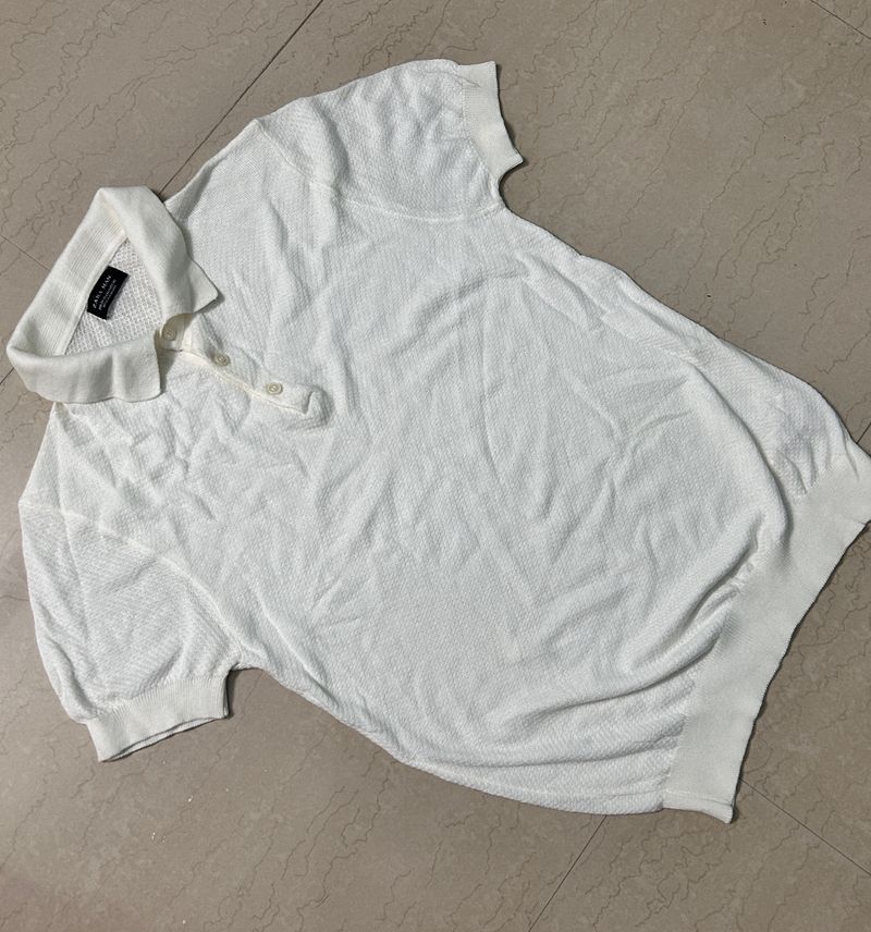 ZARA Unisex White Tshirt