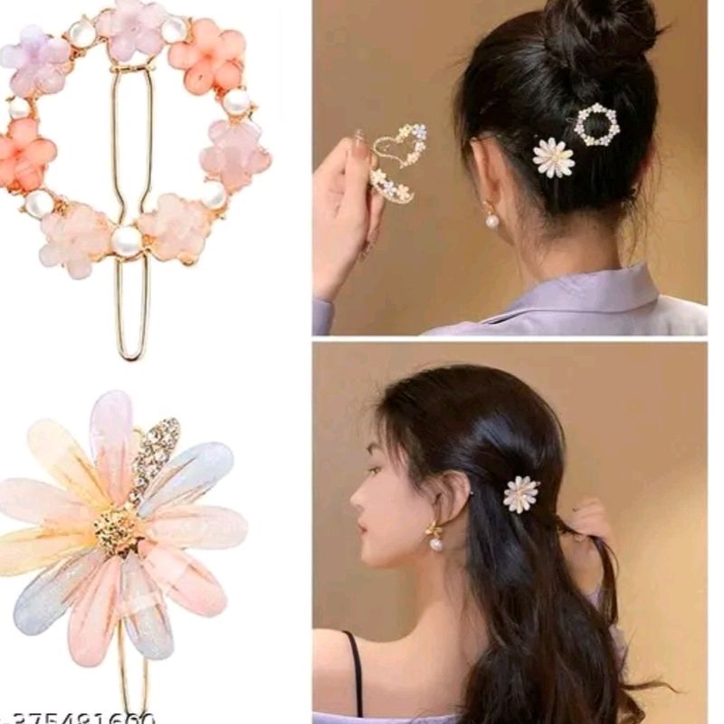 Luxury Crystal & Rhinestone Flower Hairclips