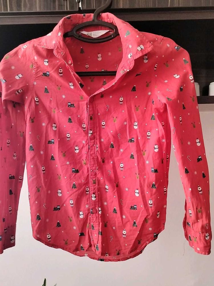 Bright Red Boys Shirt