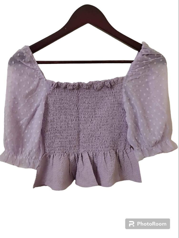 Levender Cute Ruffle Top (Women's)