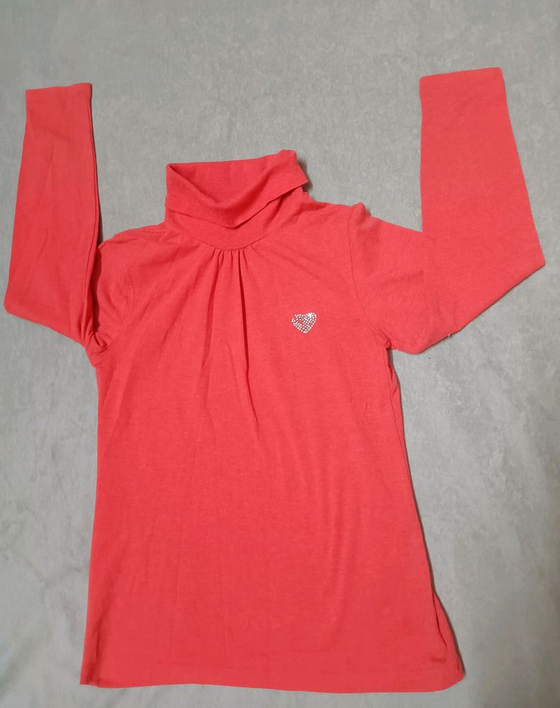 Polo Neck Girls Tshirt 8-10 Years