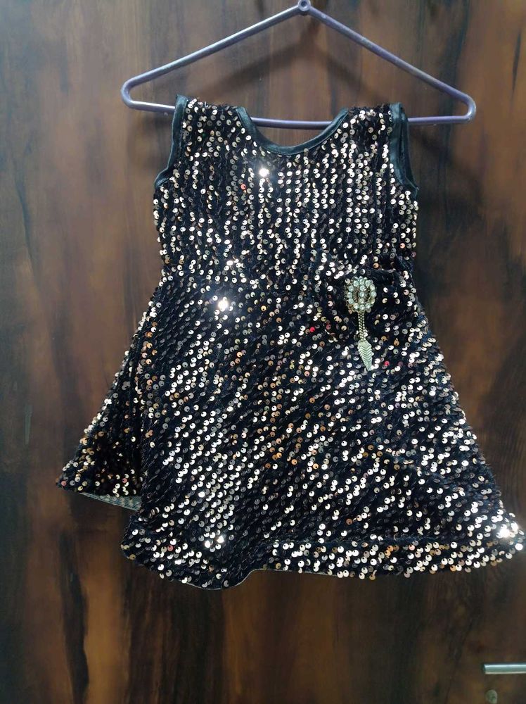 Black Glitter Frock