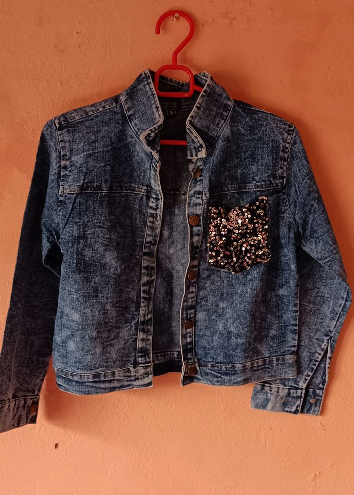 Sequin Denim Jacket