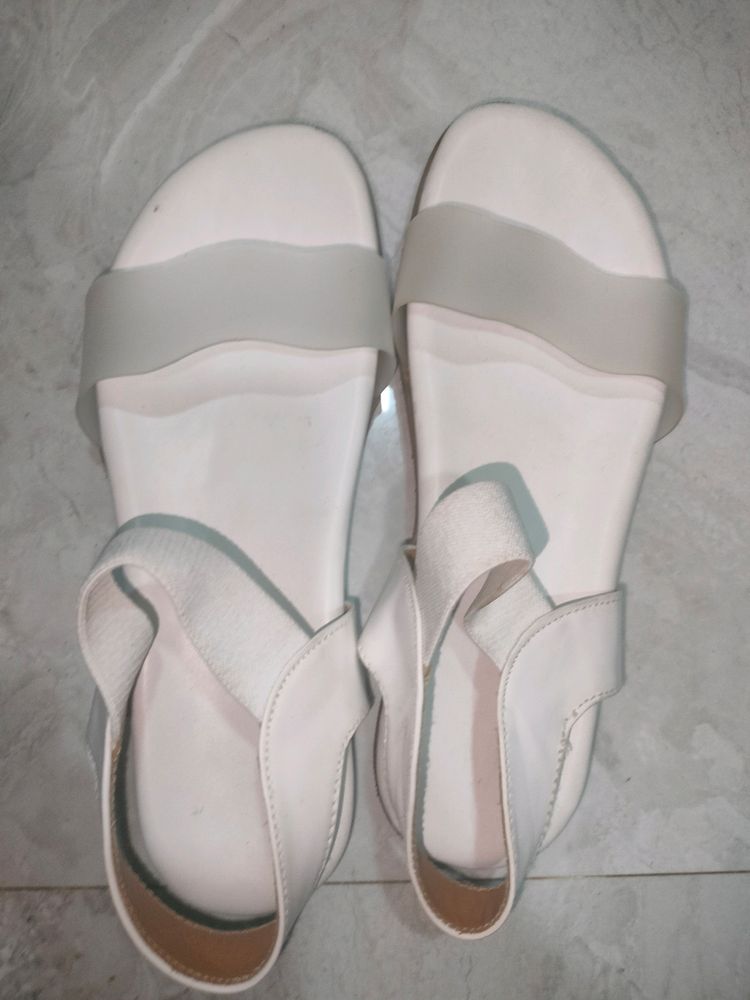 White Sandal Flats