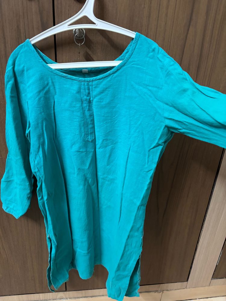 Sea Green Short Kurti For Women!