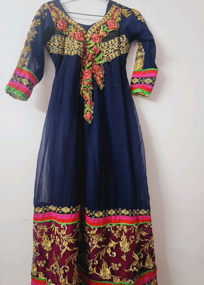 Blue Anarkali Gown