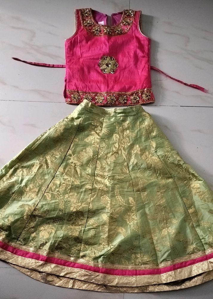 Beautiful Pista Colour Lehenga Choli