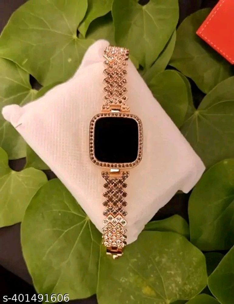 Fashion Rose Gold Square Stone Woked LED