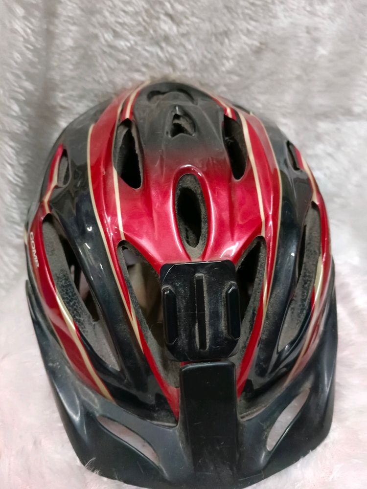 Red and Black Cycling Helmets for Adults