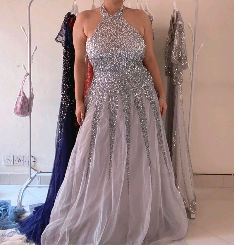 heavy sequin ball gown