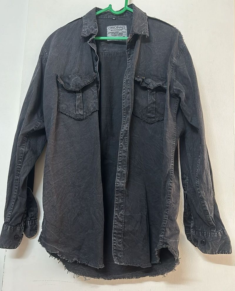 Charcoal Denim Shirt XL