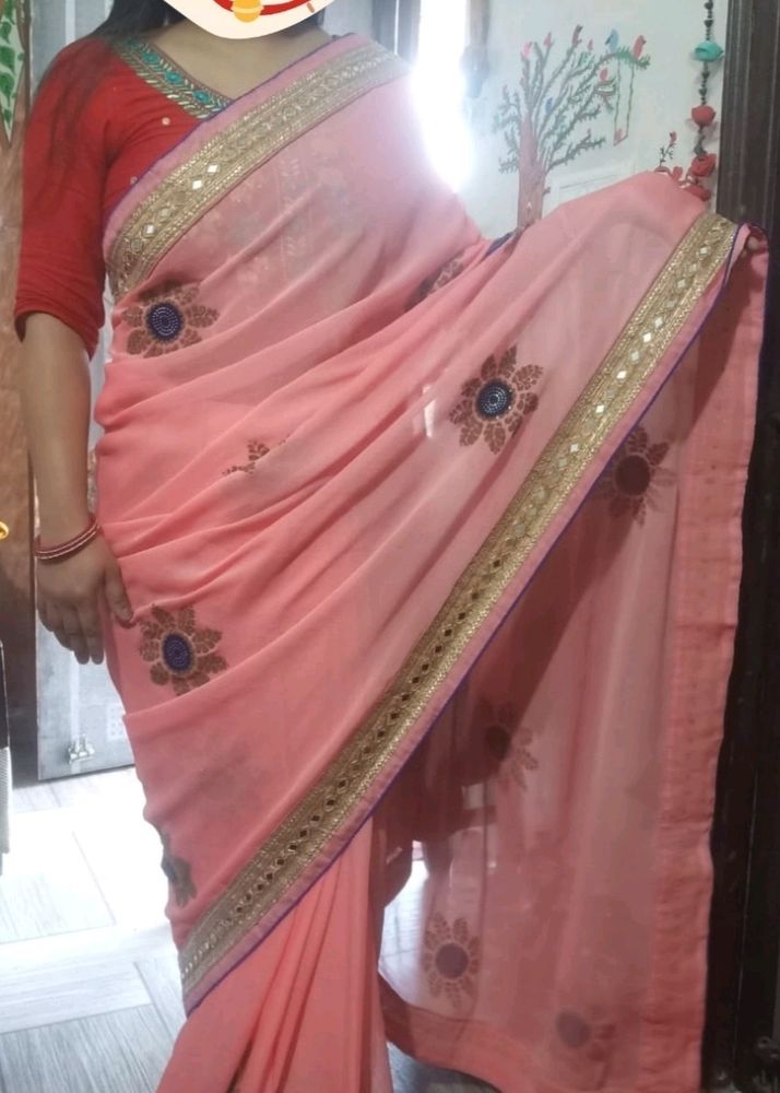 Saree With Stitched Blouse