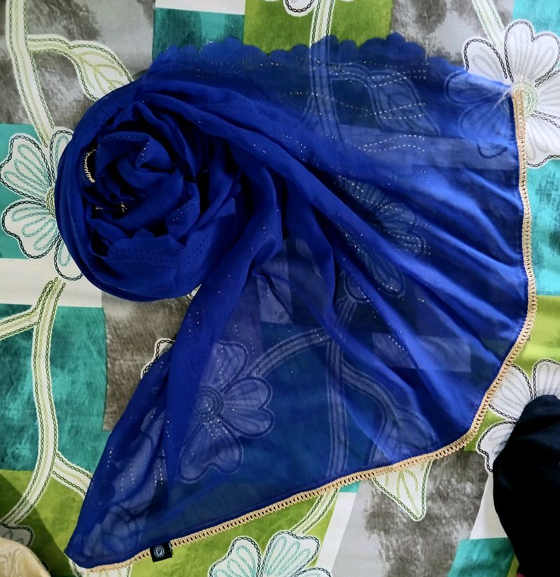 Navy blue dupatta