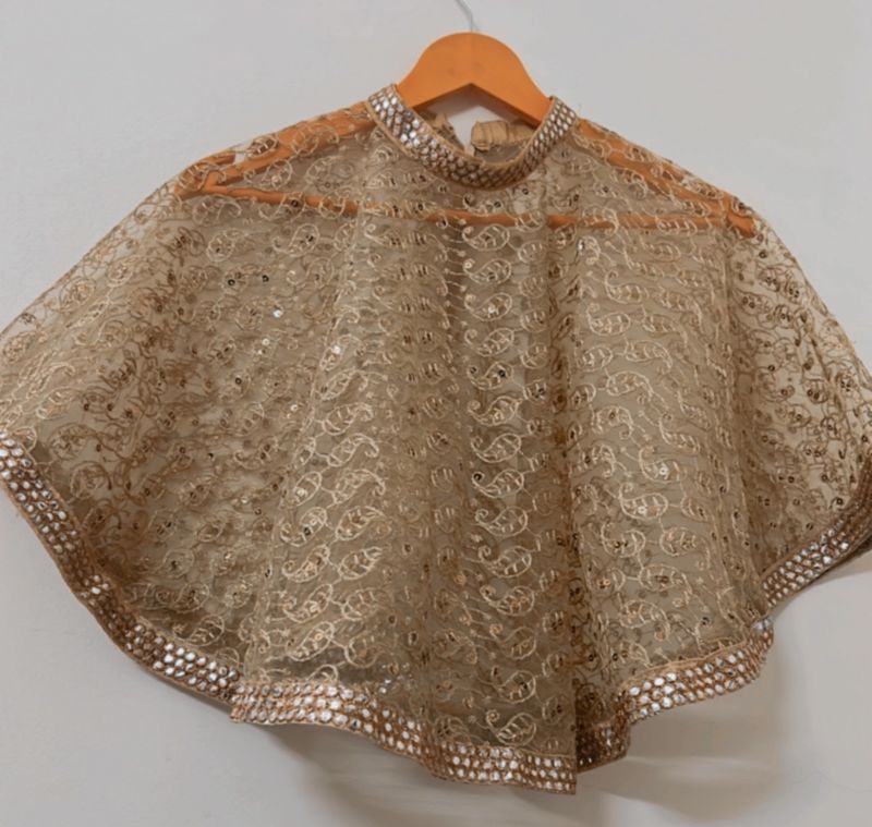 Golden Sequin Poncho