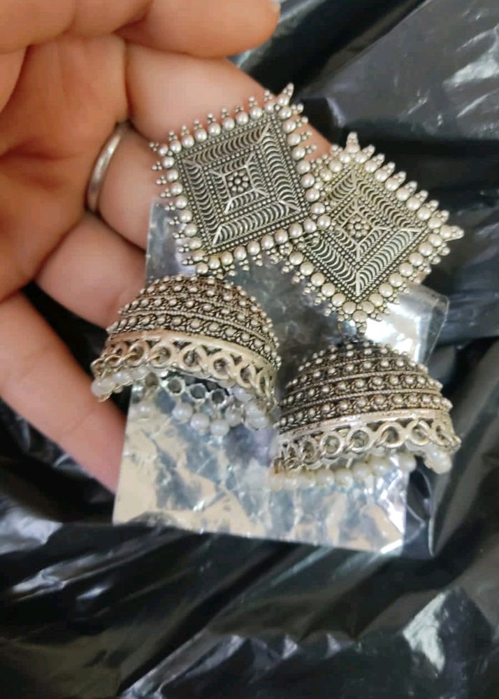 OXIDIZED JHUMKA 🧿🤍