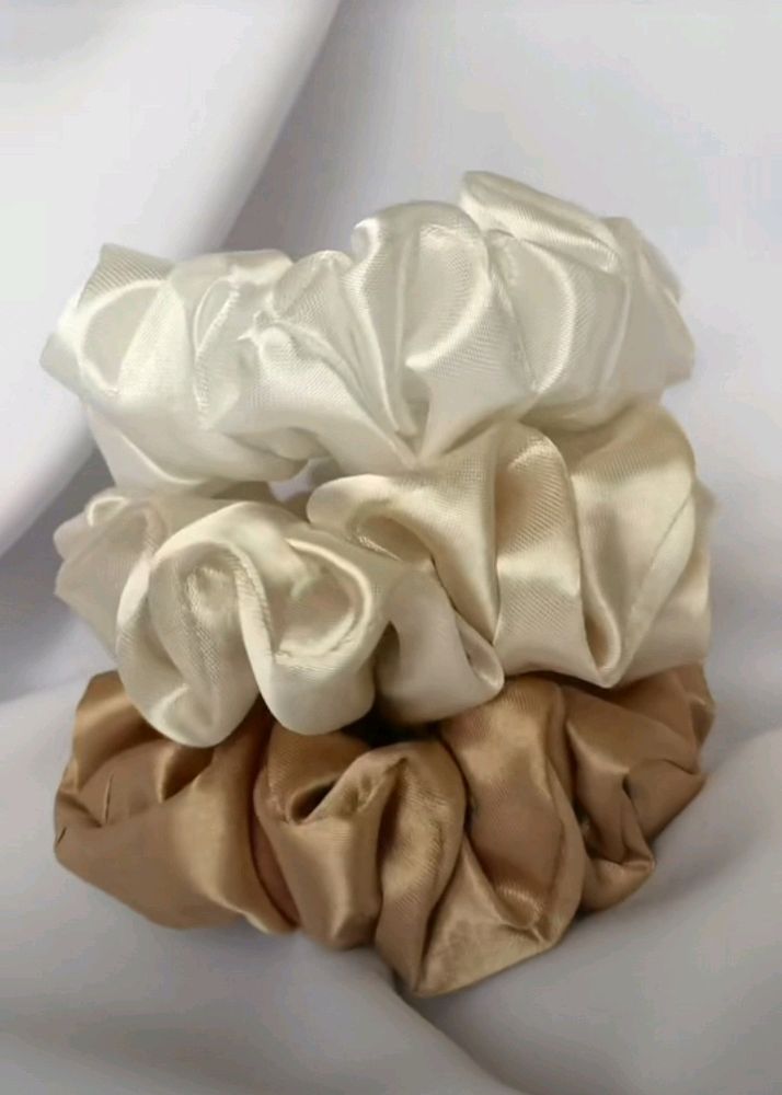 3 Satin Scrunchies