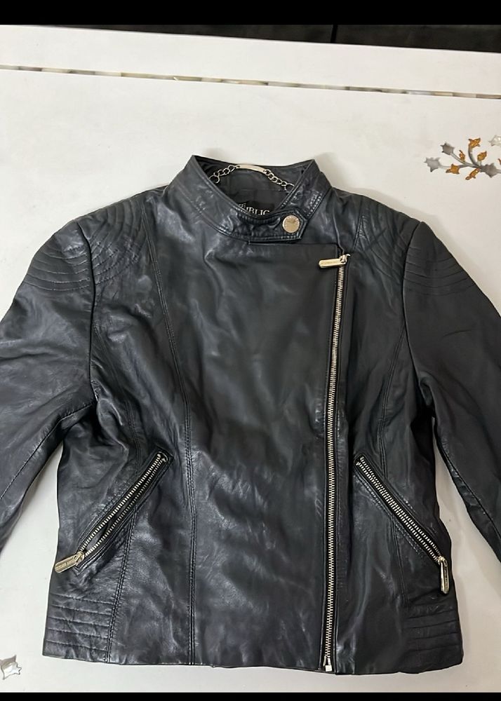 Black Leather Jacket - Like New