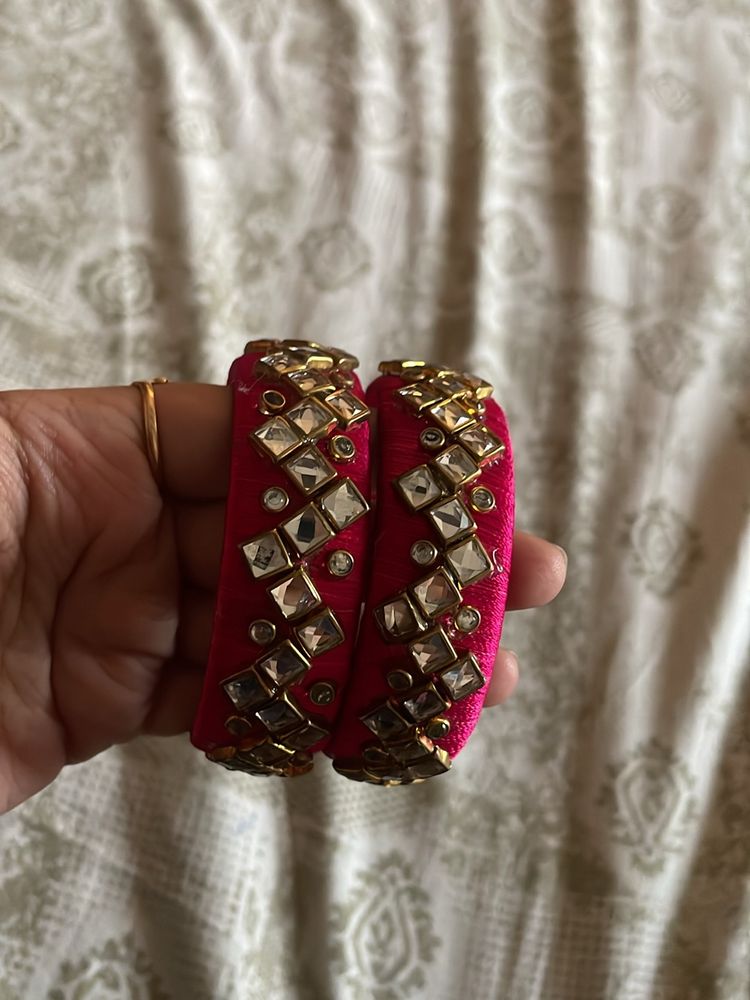 Kundan Thread Bangles