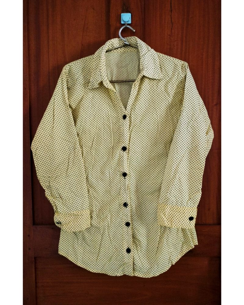 Woman's Light Yellow Shirt For Jeans .