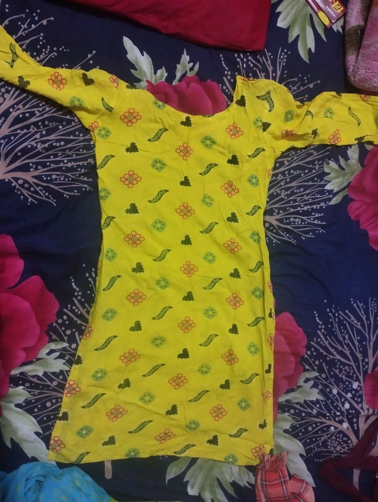 Cotton Yellow Suit Punjaban Salwar