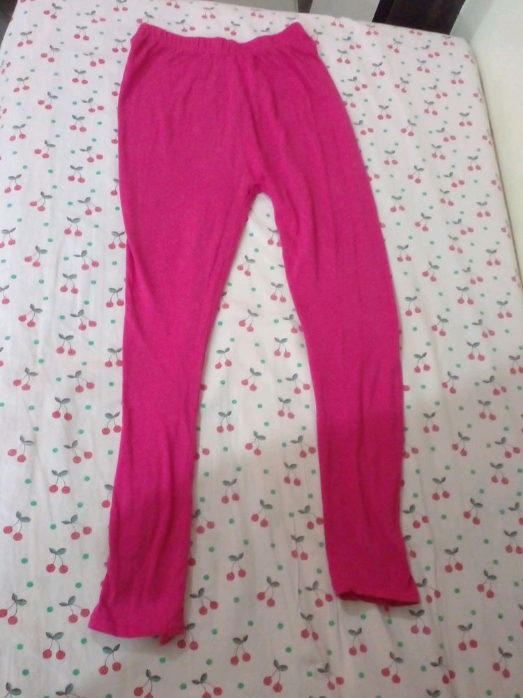 Combo Of Pink And White Ankle Length Leggings