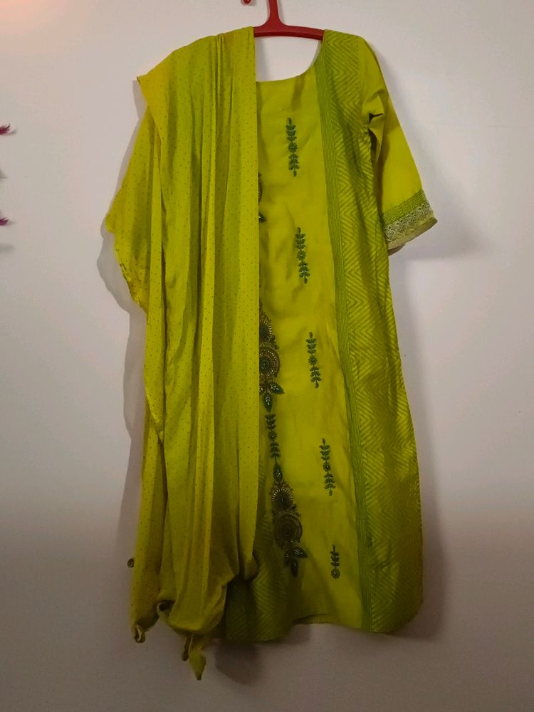 Mehandi Green Salwar Kameez