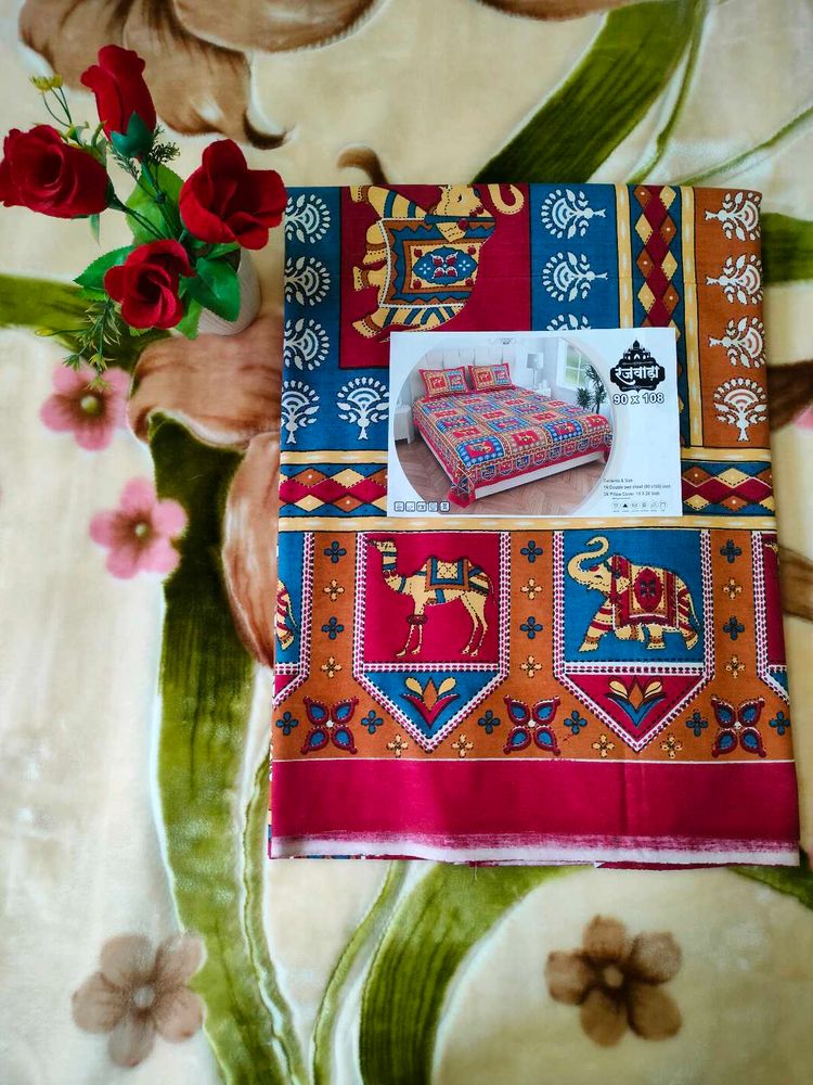 Original Rajwada Rajasthani Cotton Bedsheet