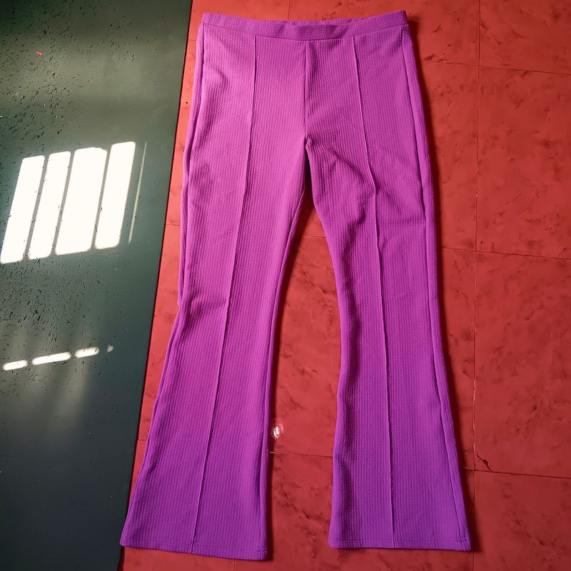 Lilac Flared Trousers With 2 Lippies