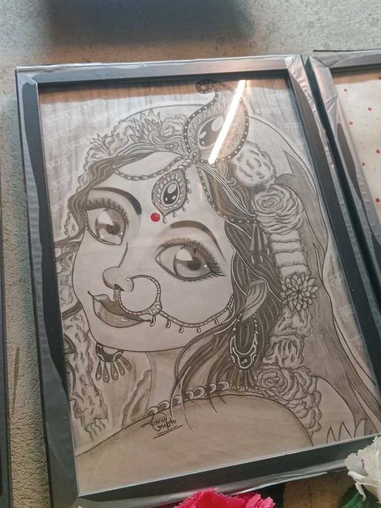 Radharani Penchil Drawing 🌸