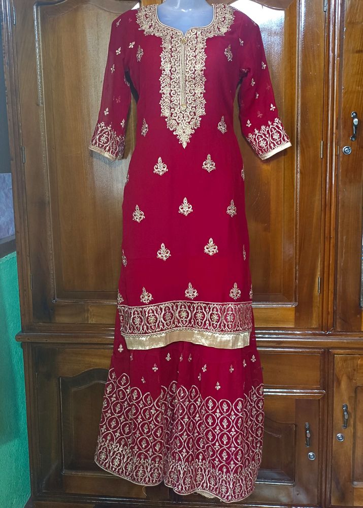 🌹Gorgeous Maroon Sharara🌹