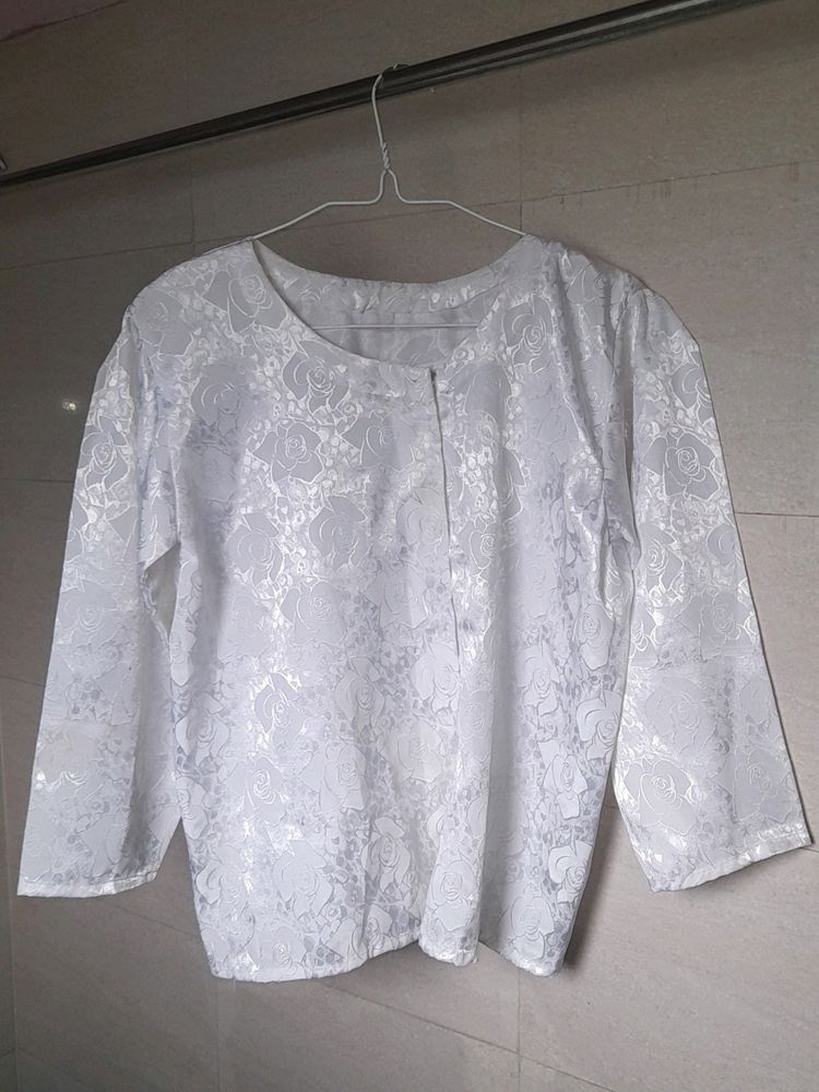 White  Blouse Top For Women