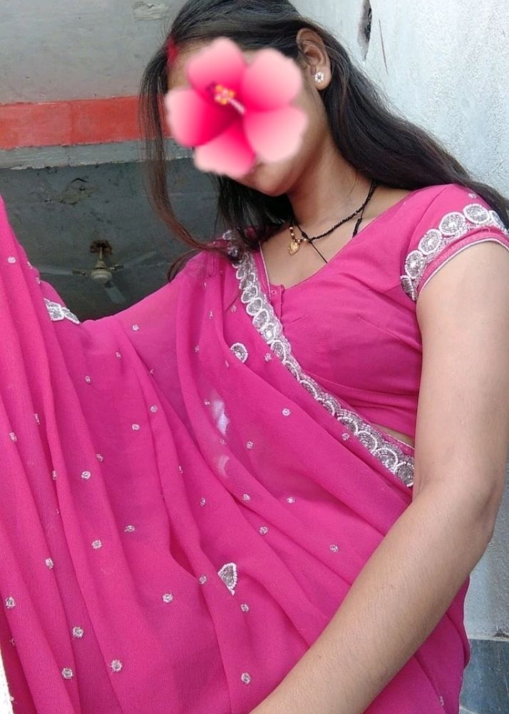 Pink Saree Only Rupees