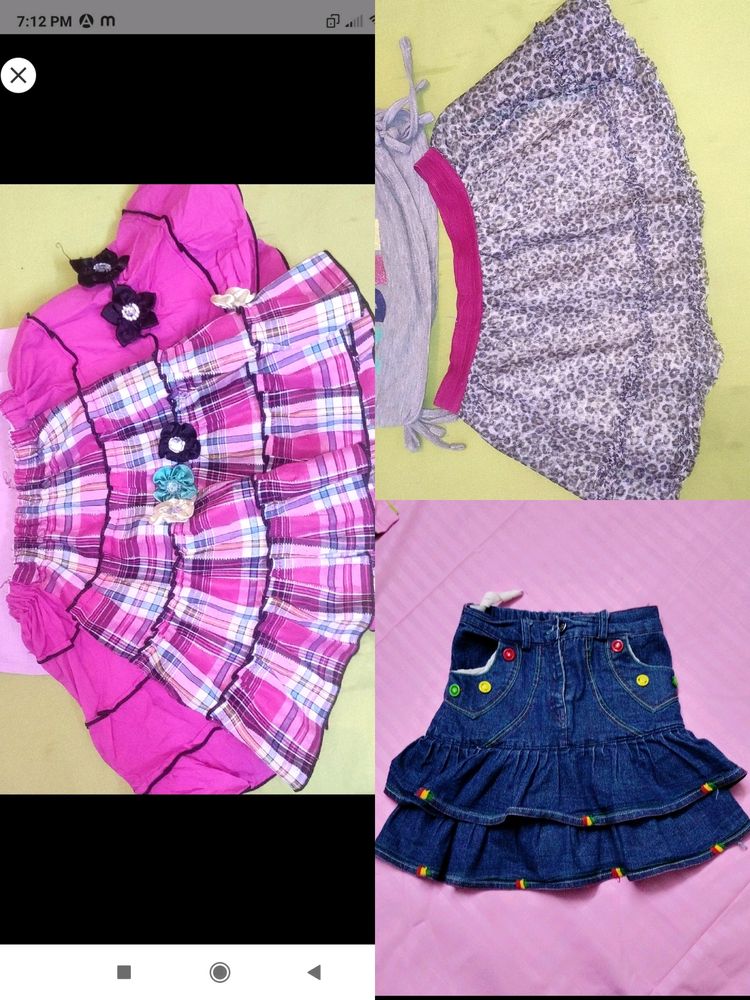 Combo Of 3 Branded Girls Skirts