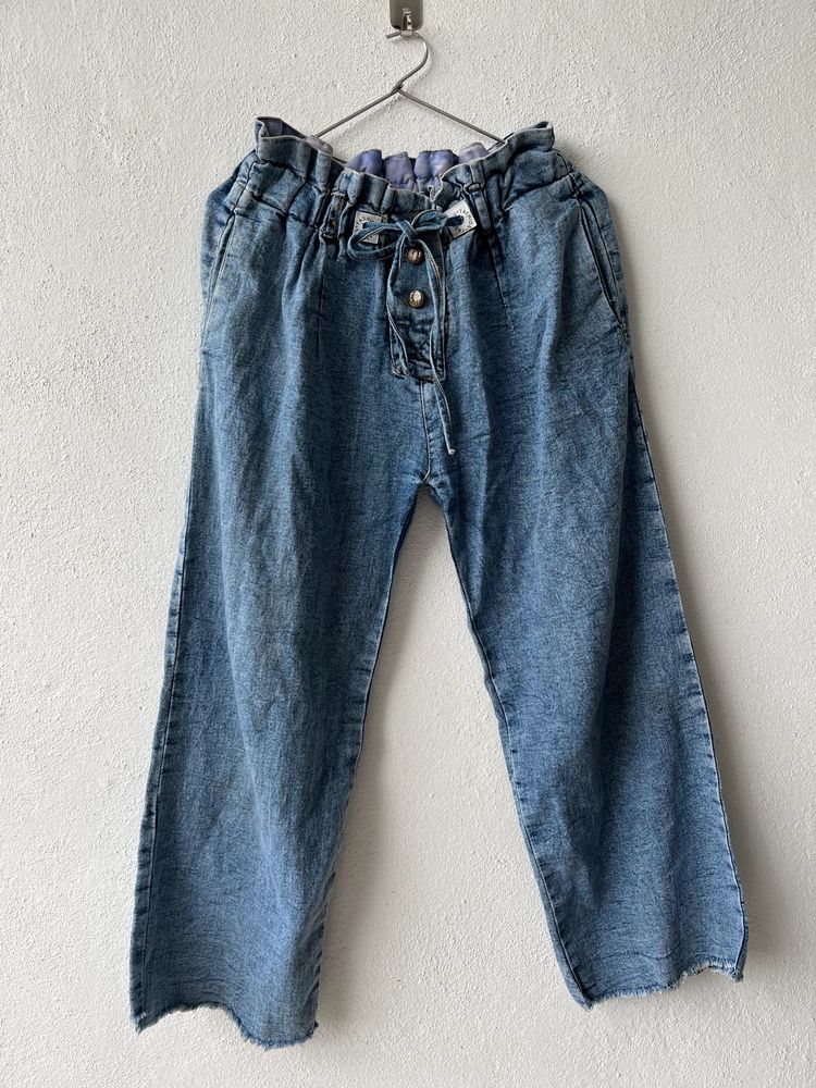 Blue Wide Leg Jeans