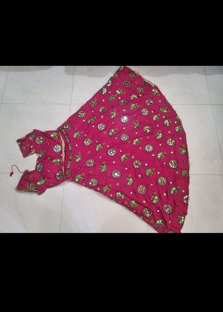 Chaniya Choli With Dupatta Rani Pink Colour